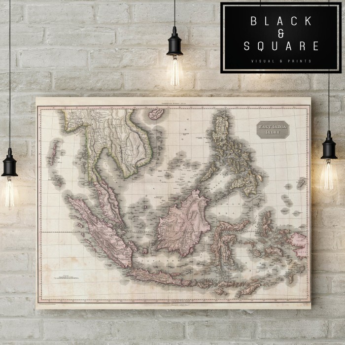Bestseller Poster Map Atau Peta Vintage - Indonesia - Afrika - Eropa - Jadul Dll