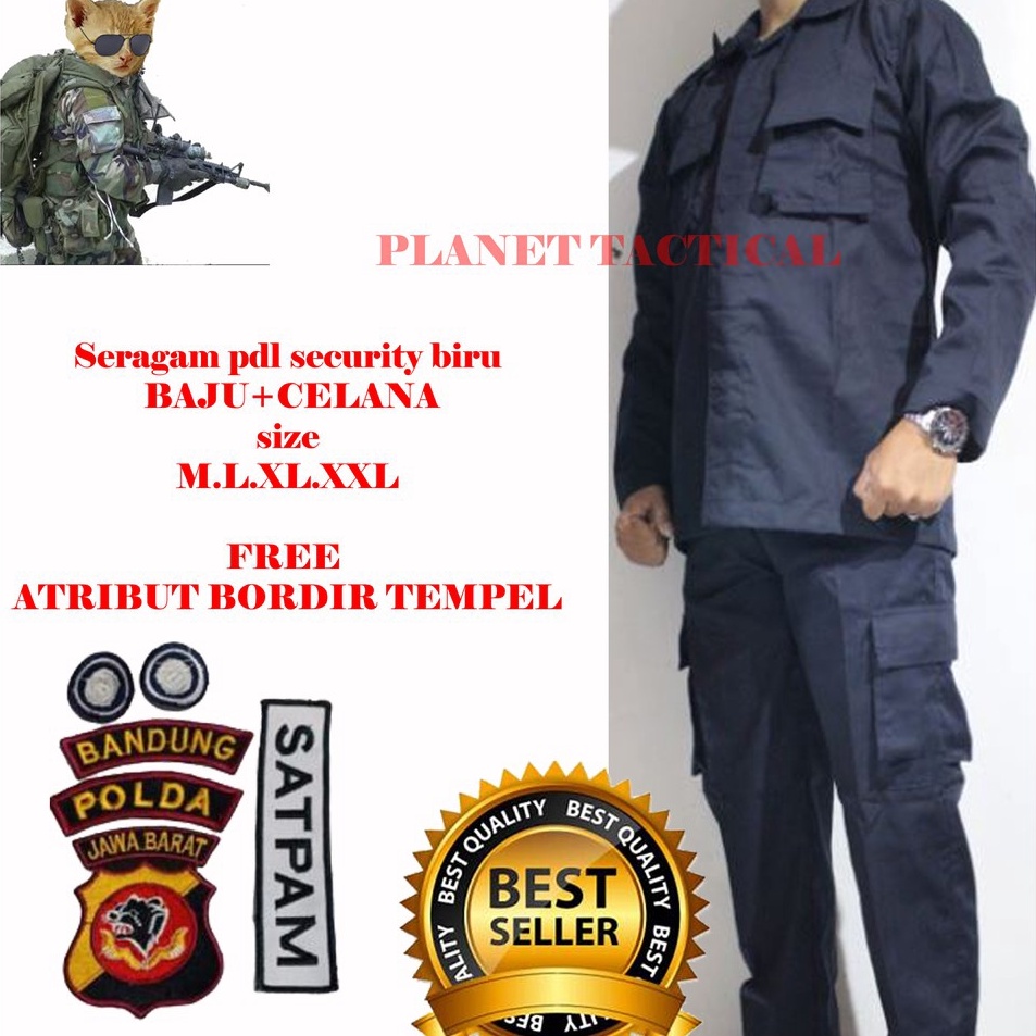 Star 12.12 SERAGAM STELAN PDL SECURITY BAJU PDL SATPAM  +FREE ATRIBUT GROSIR COD gas 