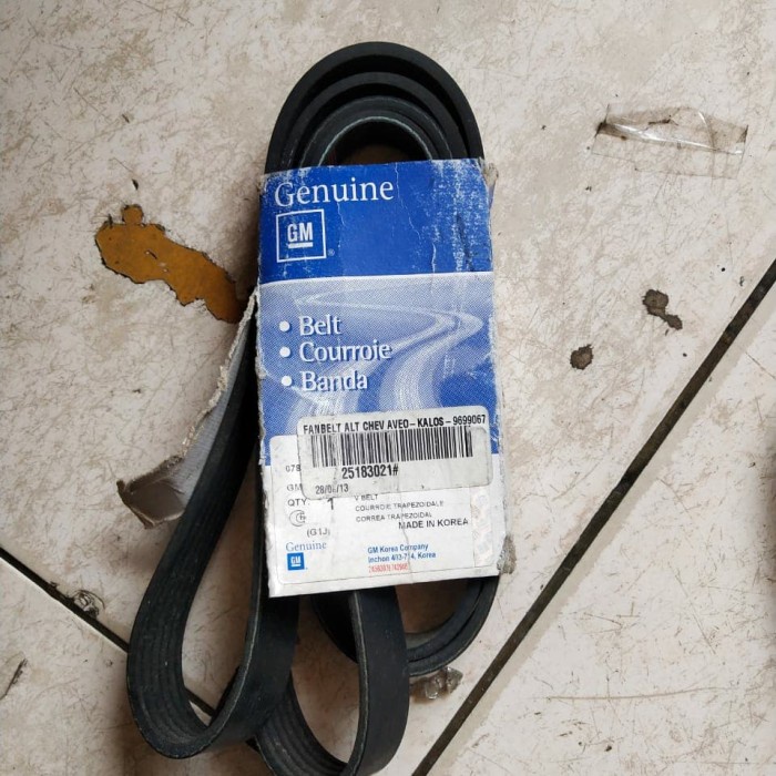 Fanbelt Aveo Fanbelt Lova Fanbelt Kalos Fanbelt Aveo ori GM 25183021 ORIGINAL