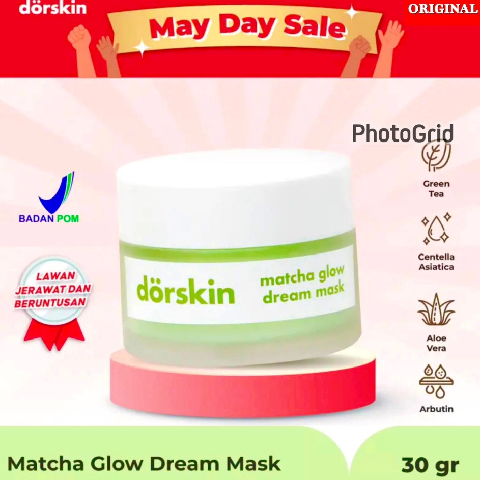 Buy Nowq7Q1c Dorskin Moisturizer Matcha Glow Dream Sleeping Mask Brightening Masker Viral 30ML BPOM 