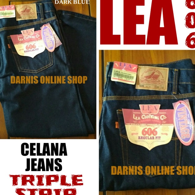 COD Celana JEANS LEA Dark Blue/Blue Navy/ Lea Jeans - Terbaik !