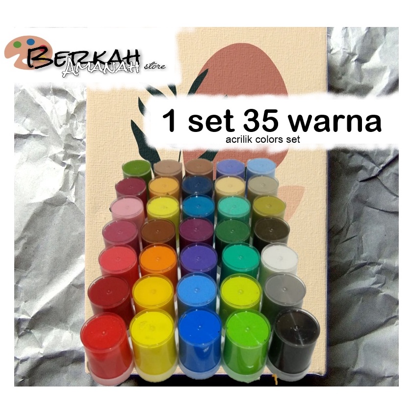 

[ART. S10J] 1set 35 warna/cat acrilik set