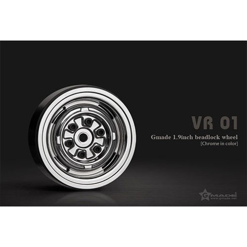 PROMO GMADE VR01 CHROME BEADLOCK WHEELS FOR 1.9 INCH SIZE WHEELS 2PCS #GM701 TERBARU