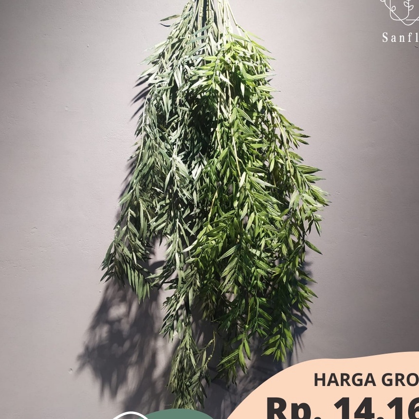 (JP㊚.Q✔) Juntai Bambu /Daun Bambu artificialbanyak diminati.