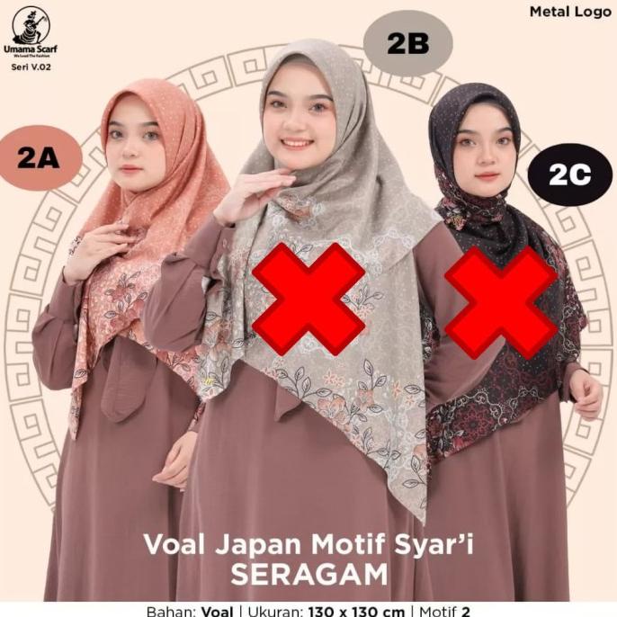 Sale SEGIEMPAT VOAL MIRACLE SYARI MOTIF 130X130 JILBAB UMAMA KERUDUNG HIJAB Termurah