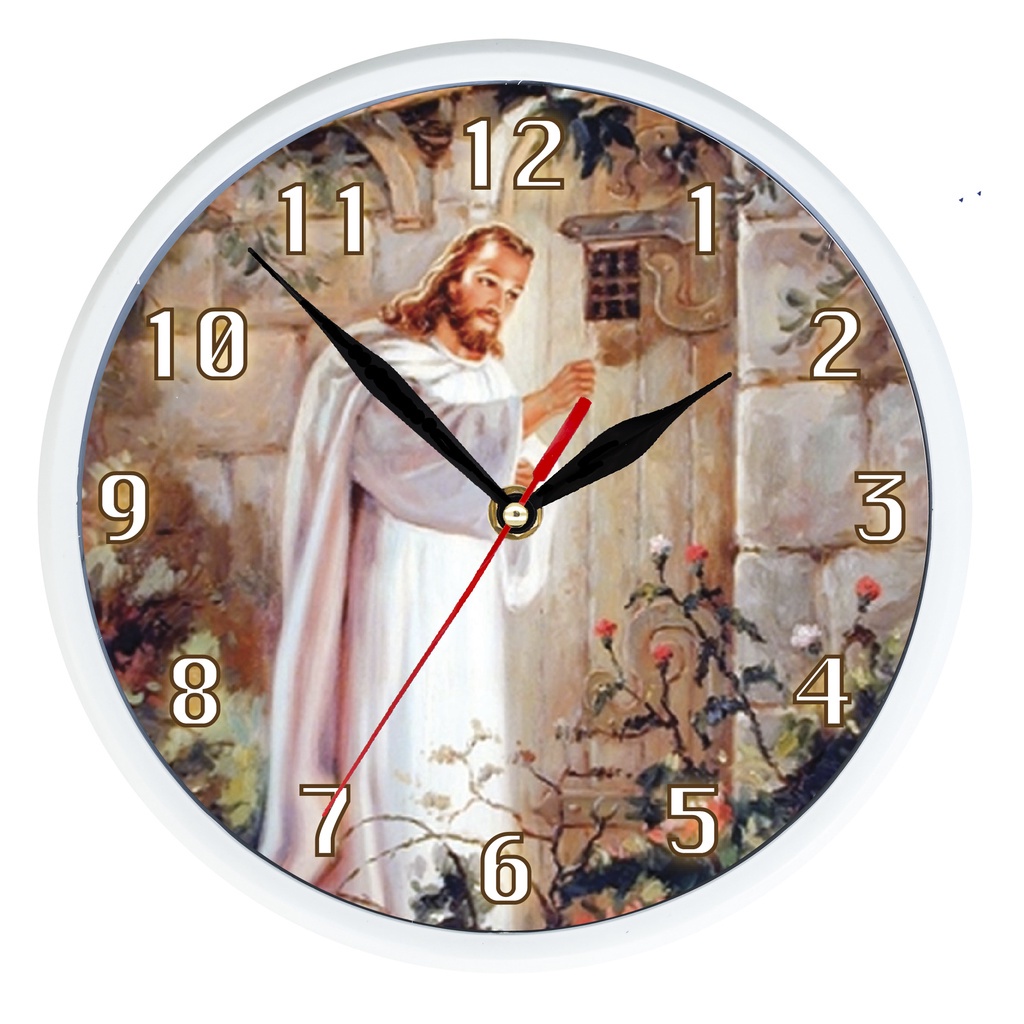 Jam Dinding Yesus Mengetuk Pintu