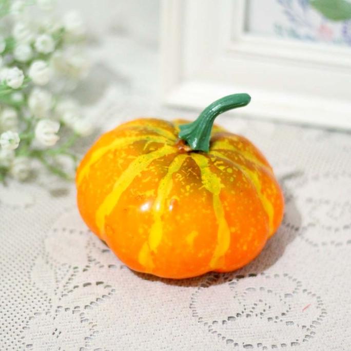 +%+%+%] buah artificial palsu buatan labu kuning pumkin pumkins halloween