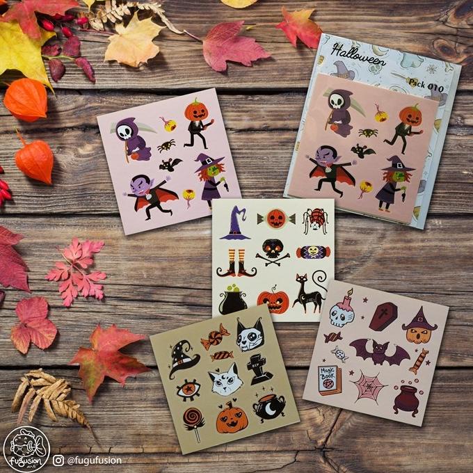 

*#*#*#*#] Stiker / Sticker Deco Aesthetic Journal Scrapbook Halloween 010