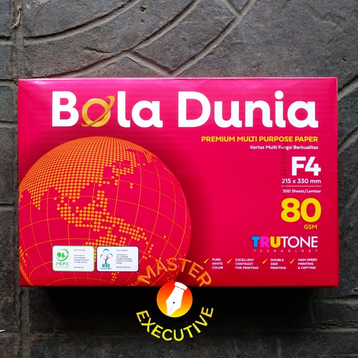 

Bola Dunia Kertas HVS F4 80 gsm 215 x 330 mm TERMURAH