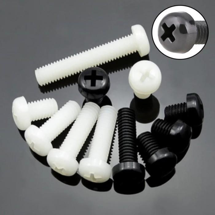 Cross Screw Nylon M4x25 M4 4mm height 25mm 25 mm 2,5cm Baut plastik