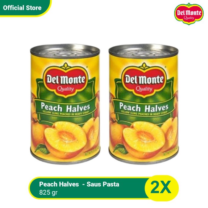 

Bettifer Delmonte Peach Halves - Buah Potong Kaleng 825 Gr - Isi 2