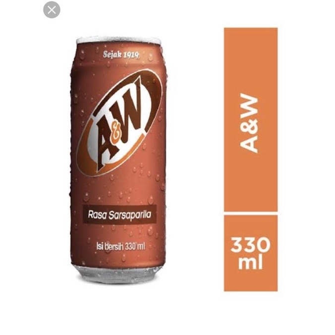 

*#*#*#] A&W SARSAPARILA DRINK CAN 330ML (harga 3 kaleng)