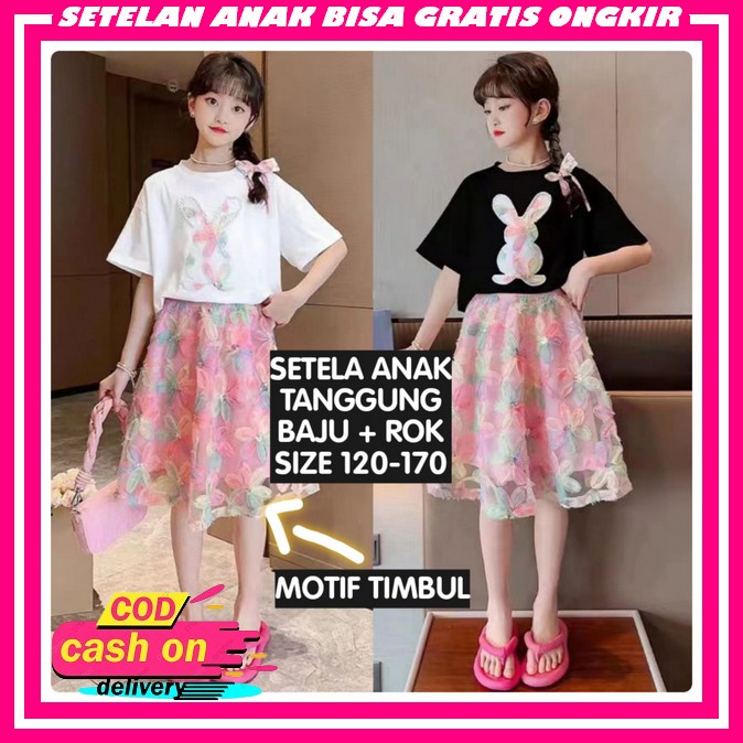 Wanset Ank Weneset Bju Stln Prempuan Gemas  Setelan Anak Perempuan Import Korean Style Wanset Onset 