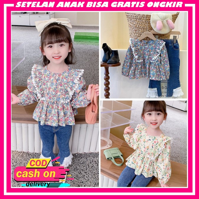 Wanset Setelan Anak Perempuan Import Korean Style Wanset Onset One Set Anak Perempuan Import Korean 