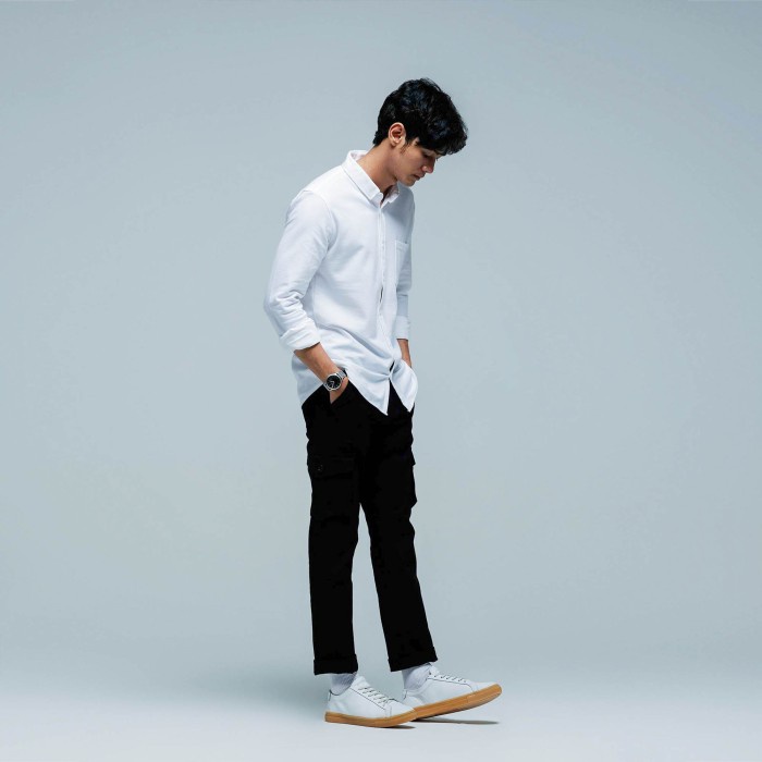 Hards Kemeja Pria Jb Psy Long Shirt White