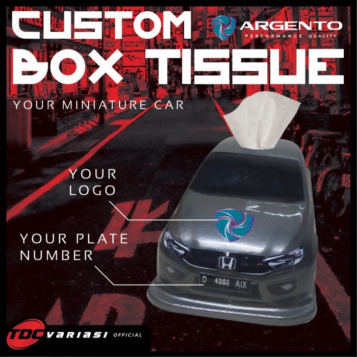 Bestseller Honda Brio Baru Tempat Box Tissue Tisu Miniatur Mobil Custom