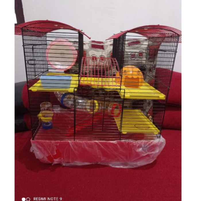 Bestseller Kandang Mewah Apartemen Hamster Besar Jumbo 3 Tingkat