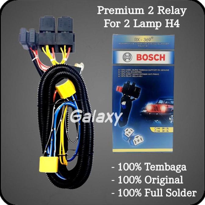 Kabel Set Relay Lampu BOSCH * 2 RELAY 2 LAMPU *