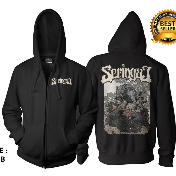 Jaket seringai wolf - Jacket zipper hoodie seringai sr03b