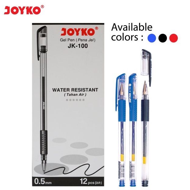 

IP8491 [ LUSIN ] Pulpen Gel / Gel Pen Joyko JK 100 / JK 100 NT 38