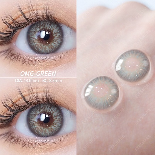 MURAH MERIAH （COD）Seri OMG coklat ungu 1 pasang lensa kontak warna diameter 14.5 MM softlens dubai a