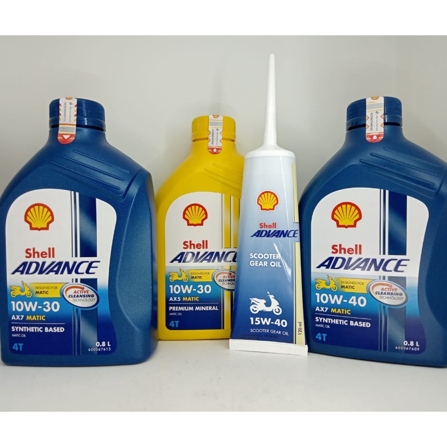 Terlaku. Shell Advance Scooter Matic Series Varian isi 800ML, Shell Advance AX5 Scooter 10/30, Shell