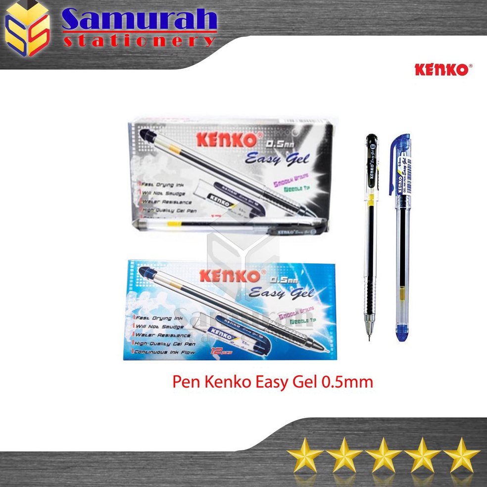 

[DDA47] Pen Gel Kenko Easy Gel 0.5 mm / Pen Gel Cair 0.5mm / Pulpen Cair Kenko .05 mm / Pena Lancip Cair Gel Model Baru