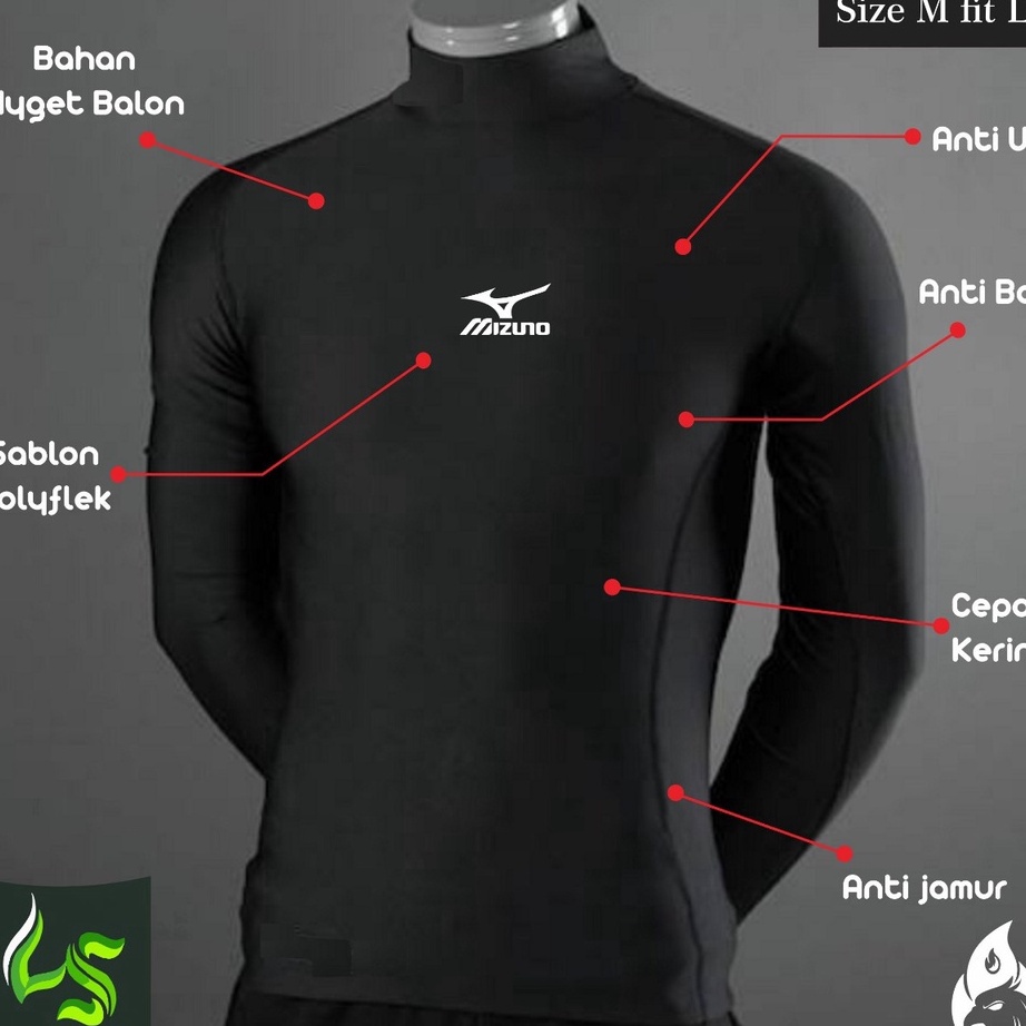(9.☀F☞] [ COD ] Baju Manset Baselayer Thumbhole Panjang Hitam Pria Wanita langsung.kiirim㊚