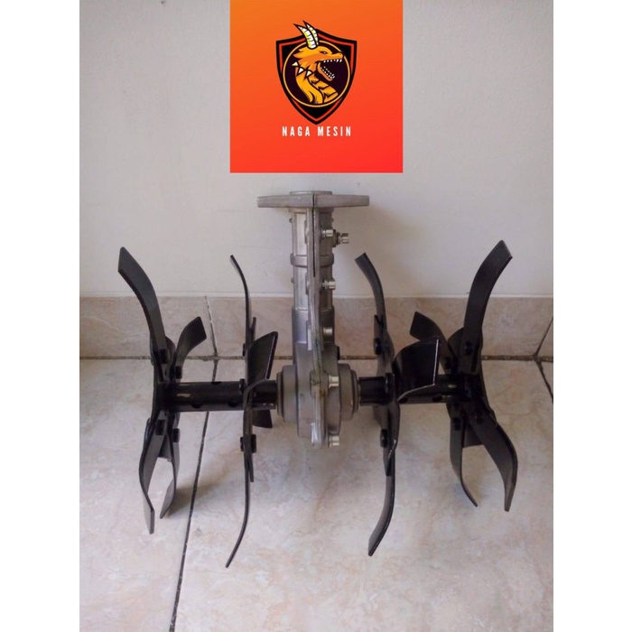 Head Tiller Weeder Cultivator Cakar Penyiang Gulma As Segi 4 Kotak Murah