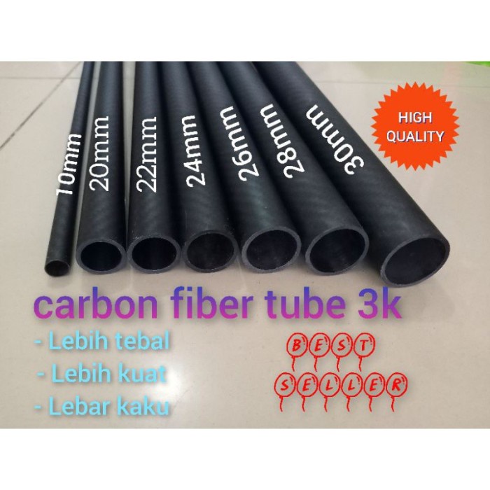 Bestseller Carbon Tube 3K 24Mm X 20Mm X 1Meter Pipa Carbon Fiber Holow Dof