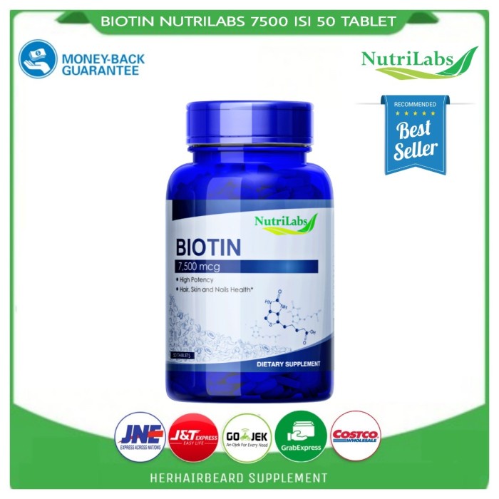 BIOTIN NUTRILABS 7500 MCG ISI 50 TABLET - BIOTIN NUTRILABS 7500 MCG