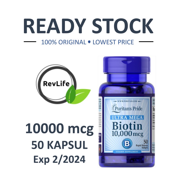 PURITAN PRIDE BIOTIN 10000 MCG 50 TABS PURITANS PURITAN'S