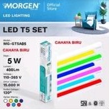 Lampu Led T5 5Watt Batten Cahaya Biru - Morgen