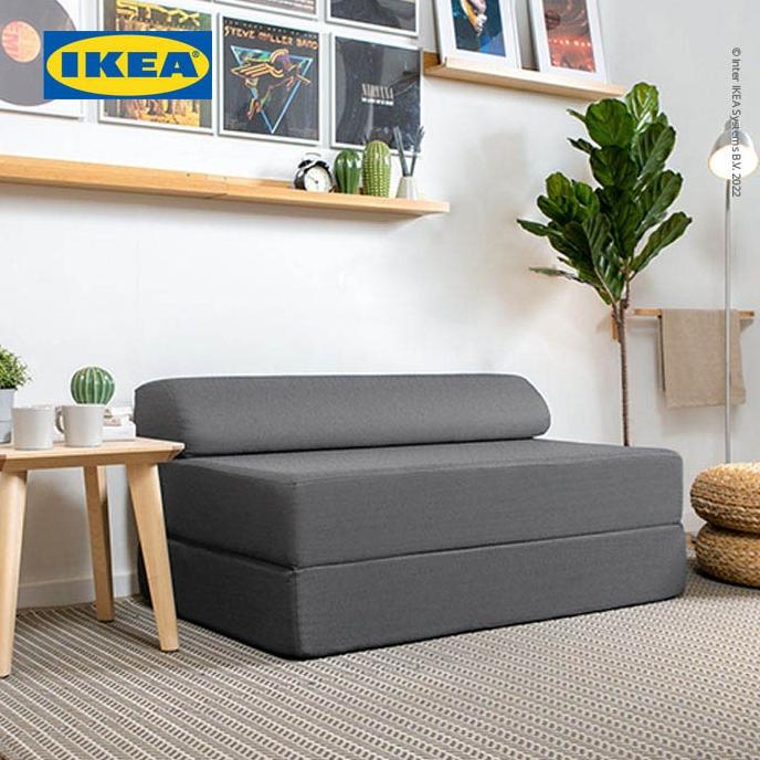 IKEA NYKIL Sofa bed Abu-Abu Tua 2 Dudukan