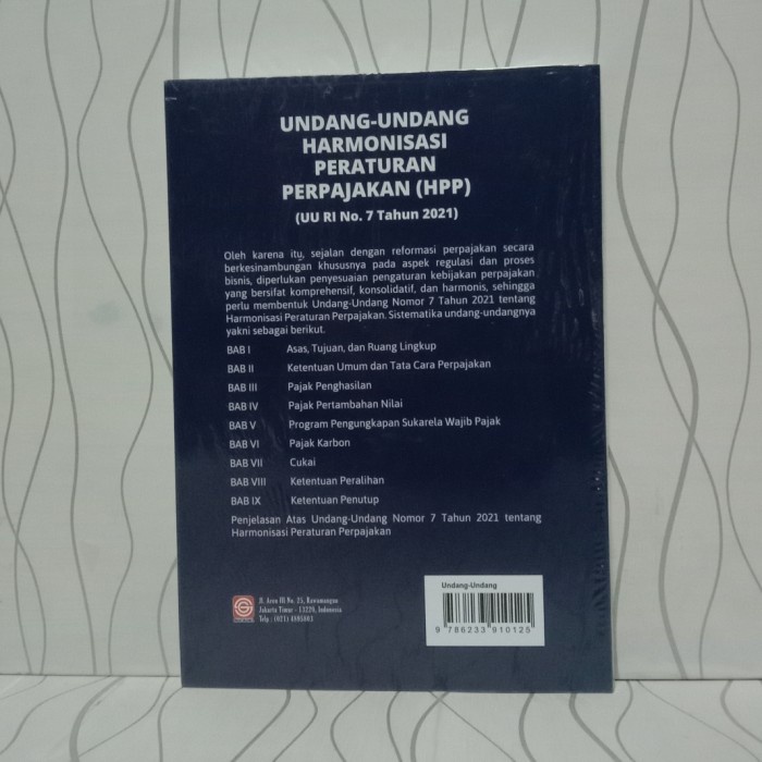 FLASH SALE BUKU UNDANG - UNDANG HARMONISASI PERATURAN PERPAJAKAN ( HPP ) TERBARU