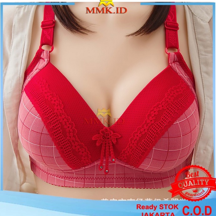 Bagus Dipakai..!! Bra Wanita Ukuran Jumbo Bh Big Size Motif Kotak Busa Tebal Import