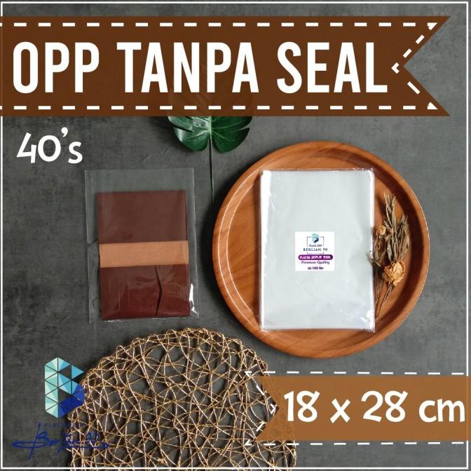monggo] Plastik Opp Kaca Double Seal 18,4x28 Plastik Opp tanpa Lem 40s Micron