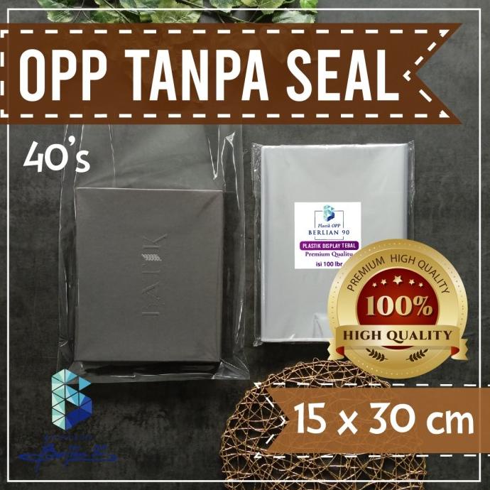 Buruan beli] Plastik Opp Kaca Double Seal 15,4x30 Plastik Opp tanpa Lem 40s Micron