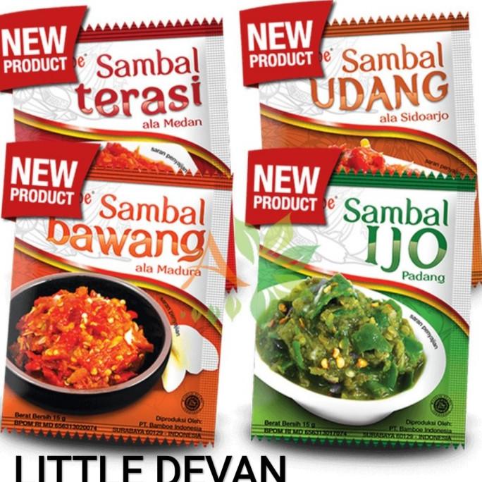 

(:(:(:(] bamboe sambel terasi bawang udang ijo 10 sachet @ 15 gr