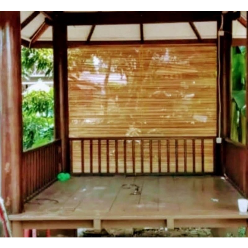 TIRAI BAMBU KULIT ASLI SAWI 2x2  SATU SET  AMA ROL PENGULUNG
