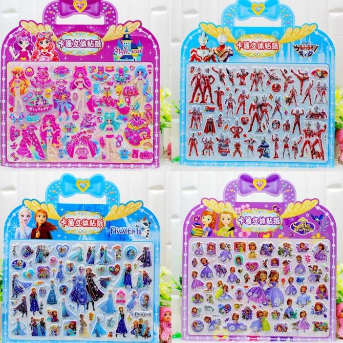 

New Stiker Pvc 3D Anti Air Sticker Kartun Anak Murah Superprincess Stok Terbatas