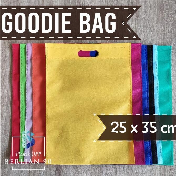 +%+%+%] Tas Spunbond Oval 25x35 Cm Goodie Bag Oval Tas kain Polos per Pack