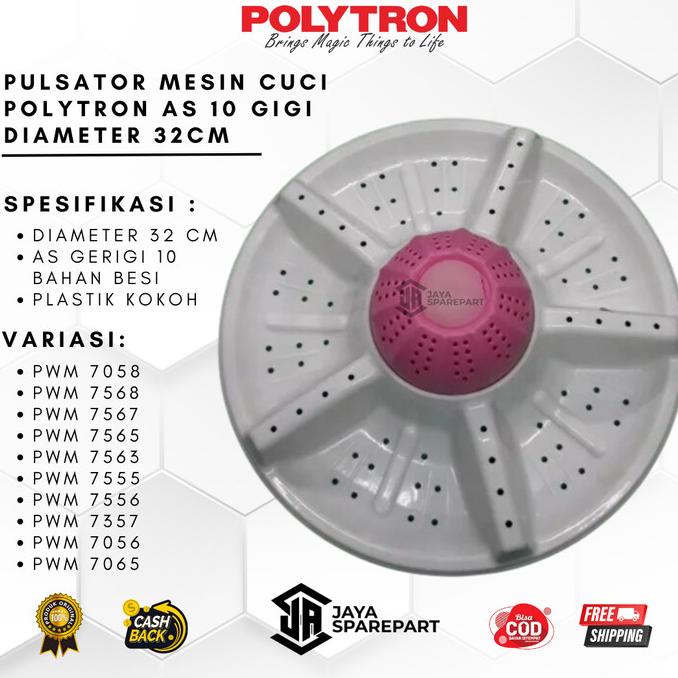___] Pulsator Mesin Cuci POLYTRON As 10 Gigi Diameter 32cm JAYA SPAREPART