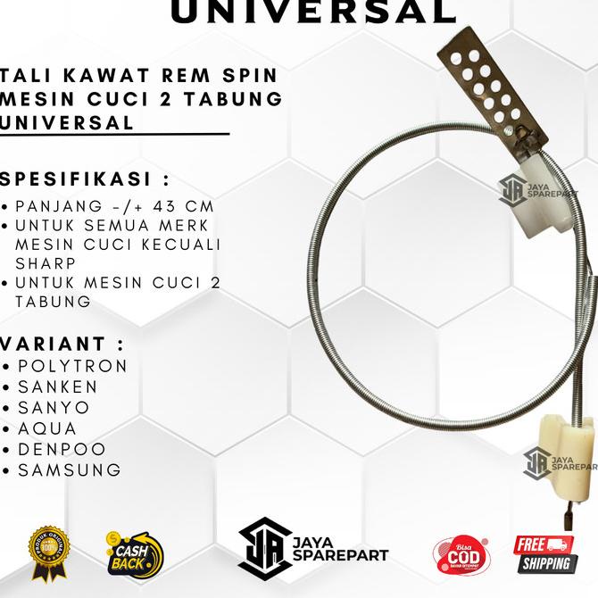 @@@@] Tali kawat rem spin pengering mesin cuci sharp 2 tabung 30cm