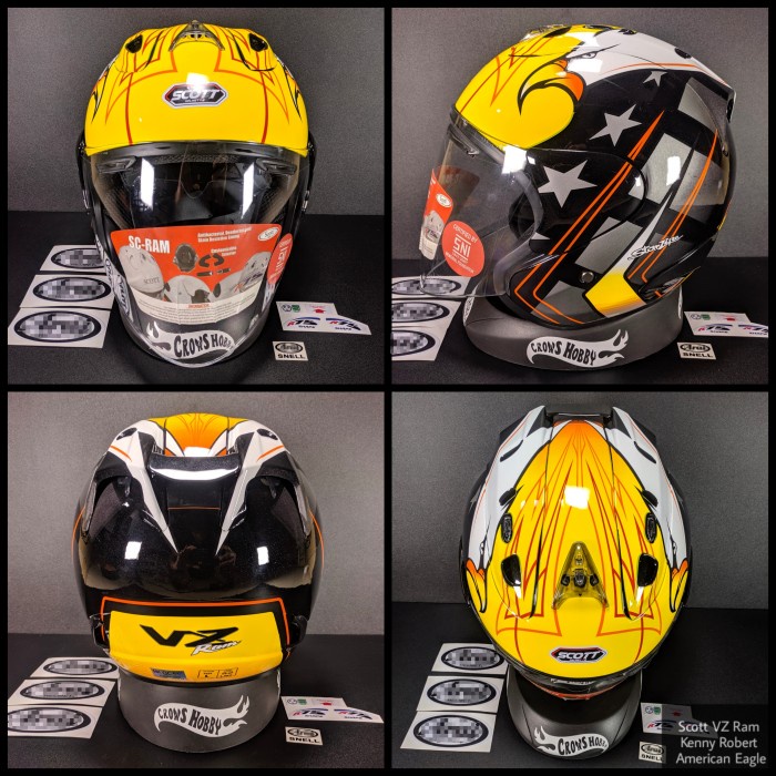 Helm Scott Vz Ram Sz Ram 4 Motif Kenny Robert American Eagle Bukan Tsr