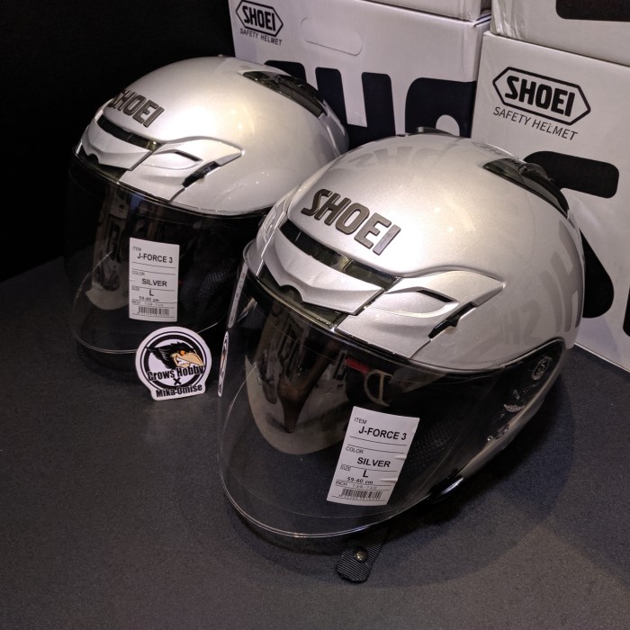 Helm Copy Shoei Jf3 J-Force 3 Solid Silver