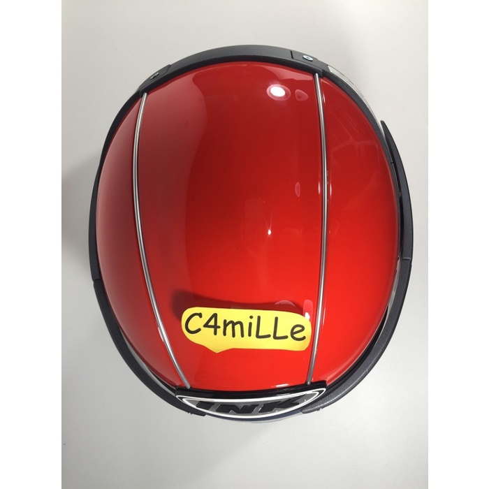 Helm Ink Metalico Solid Fire Red Double Visor Half Face