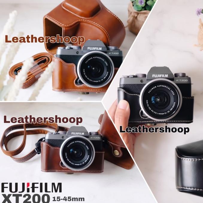 Fujifilm XT200 Fuji X-T200 Leather case cover