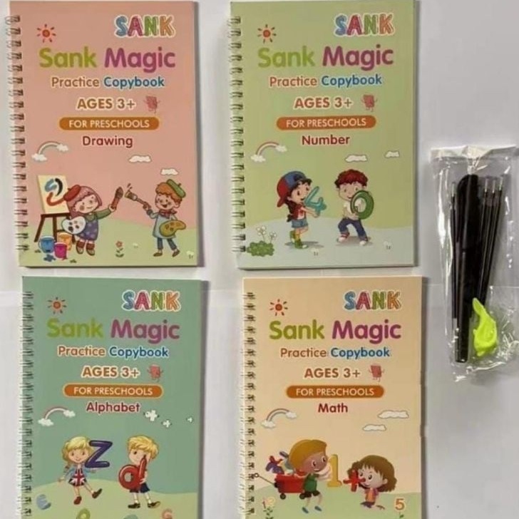 

Updatei7I2u Buku Sank anak magic isi 4 pcs buku Free 1 set refiel pulpen 5in1 / 1 kemasan