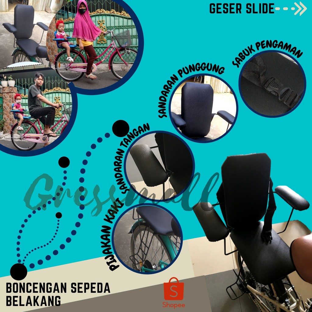 ' boncengan sepeda belakang / boncengan anak sepeda ontel dibelakang